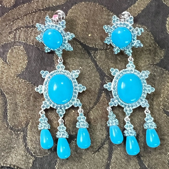 Joan Rivers VINTAGE/New dangle earrings clip+screw on - Picture 5 of 13